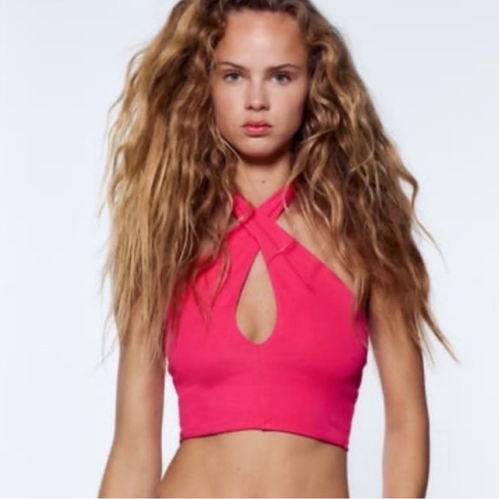 zara cross top